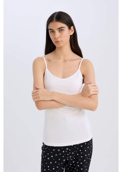 Regular Fit Pamuklu Atlet-Fall in Love M6858AZ25SP