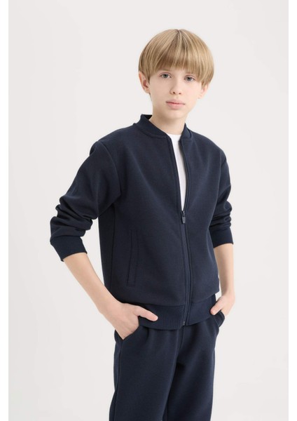 Erkek Çocuk Kolej Yaka Fermuarlı Bomber Ceket D2803A825SP modelleri