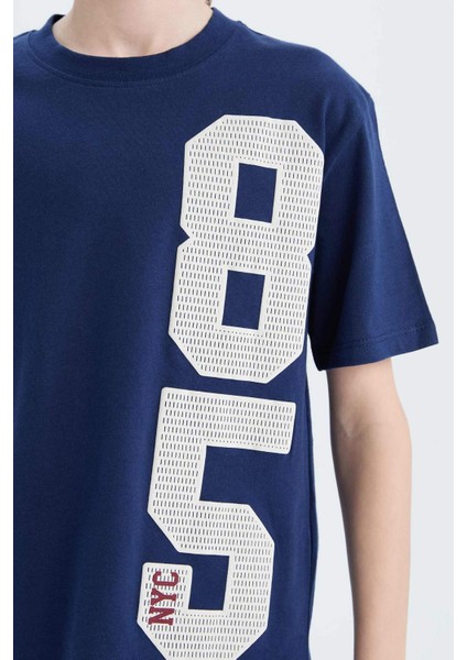 Erkek Çocuk 2'li Takım Baskılı Kısa Kollu Tişört Beli Lastikli Eşofman Altı E2823A825SP fırsatları