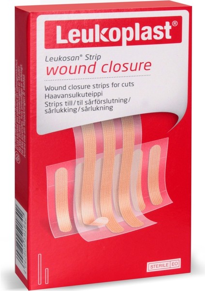 Leukosan Strip 6 mmx38 mm (6 ad.), 6 mmx75 mm (3 ad.) Yara Kapatma Şeriti modelleri