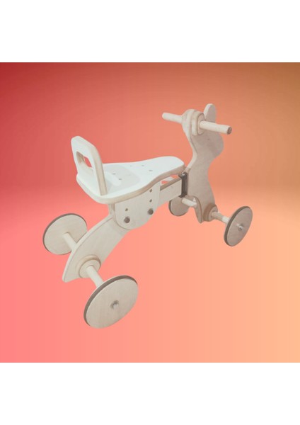 Montessori Çocuk Denge Bisikleti 2-6 Yaş / Mdf Tavşan Başlıklı Tasarım modelleri