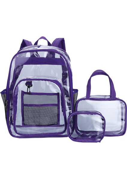 Şeffaf Sırt Çantası Pvc Sırt Çantası Pvc Okul Çantası Büyük Kapasiteli Öğrenci Okul Çantası (Yurt Dışından)