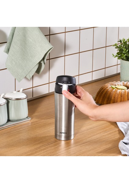 Pluton Çelik Sızdırmaz Termos 350 ml Inox