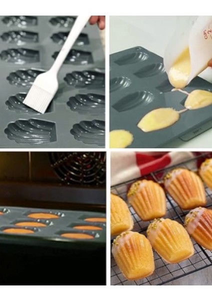 12'li Deniz Kabuğu Kek ve Çikolata Kalıbı- Silikon modelleri