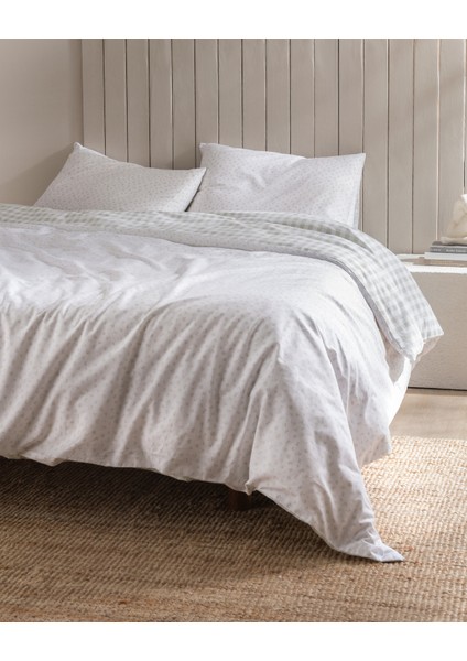 Botie King Size %100 Pamuk Ranforce Baskılı Nevresim Takımı - Haki