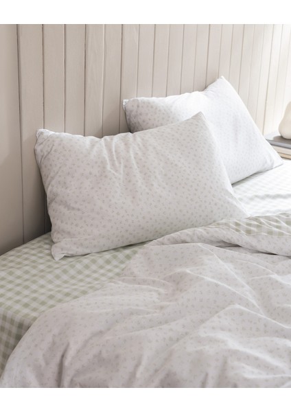 Botie King Size %100 Pamuk Ranforce Baskılı Nevresim Takımı - Haki