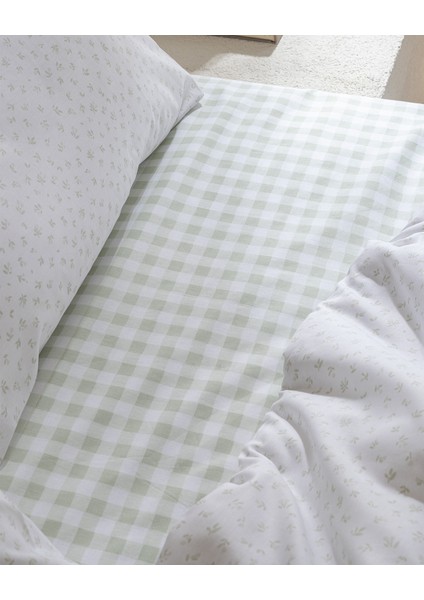 Botie King Size %100 Pamuk Ranforce Baskılı Nevresim Takımı - Haki