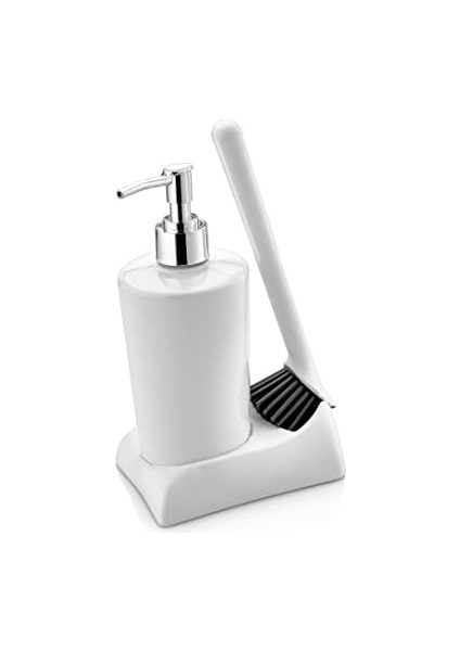 Home Armona Silikon Fırçalı Mutfak Banyo Sıvı Sabunluk Süngerlik Seti modelleri