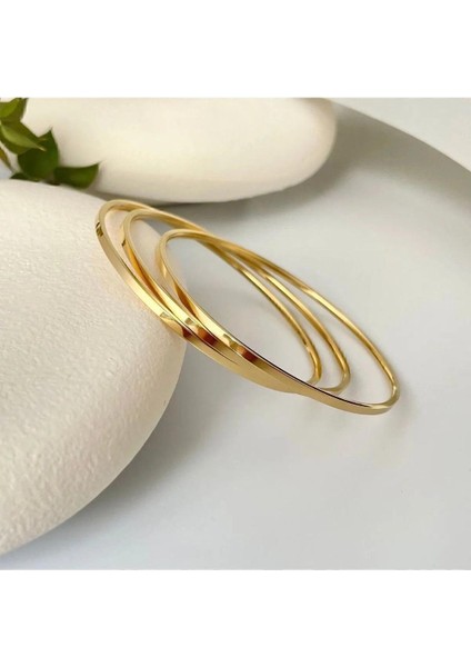 Lotusdesign Ajda Bilezik Çelik Bileklik 3 Adet