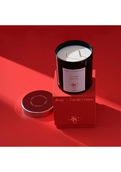 And Candle Cuisine El Yapımı Soya Mumu, Mystic Onyx Kokulu Siyah Cam MUM, Vegan, Eco-Friendly | 300 gr - 11OZ