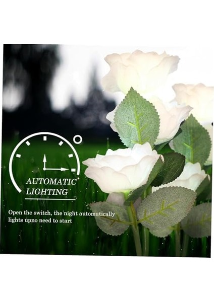 2 Adet Solar Güneş Enerjili, Beyaz Gül Dalı, Gerçekliği Artırılmış, Havuz Kenarı, Peyzaj Süslemeleri İçin, IP65 Su Geçirmezlik, Beyaz Led, 80 cm Büyük Boy fiyatları