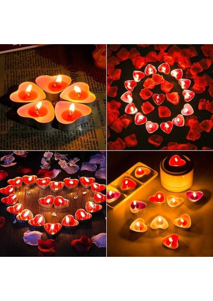 Tea Light Mum 16 Adet Romantik Mum