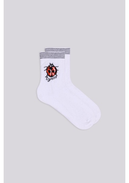 Bg Store Kız Çocuk Beyaz Çorap