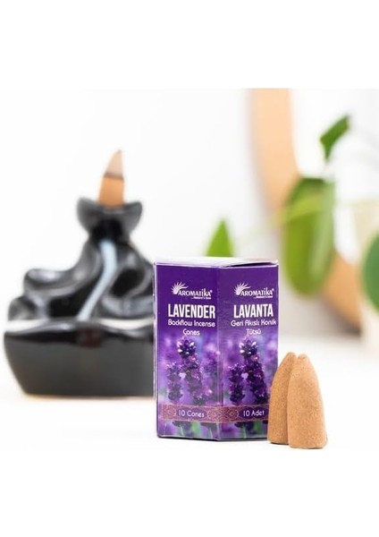 Doğal Konık Tütsüler (Şelale Geri Akışkanlı) || Backflow Incense Cones || (Lnder)