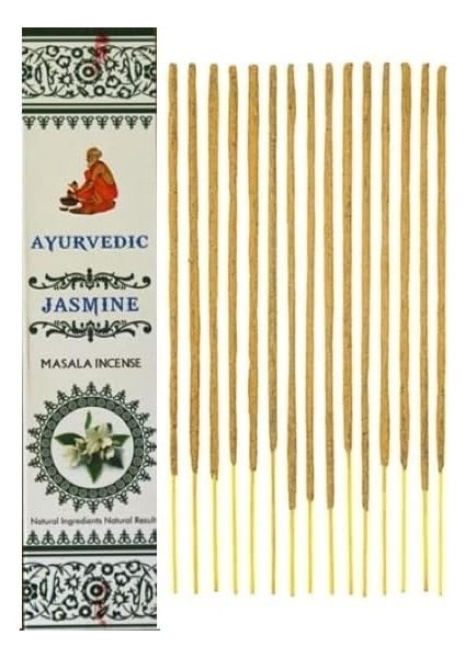 Doğal Çubuk Tütsüler || 20 Farklı Aroma ve Koku || Palo Santo, Whıte Sage (Adaçayı), Nag Champa, Sandal, Lavanta, Yoga,.. (Jasmin (Yasemin))