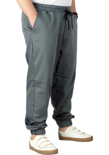 Mode Xl Büyük Beden Erkek Keten Jogger Bahar 21911B Antrasit fiyatları