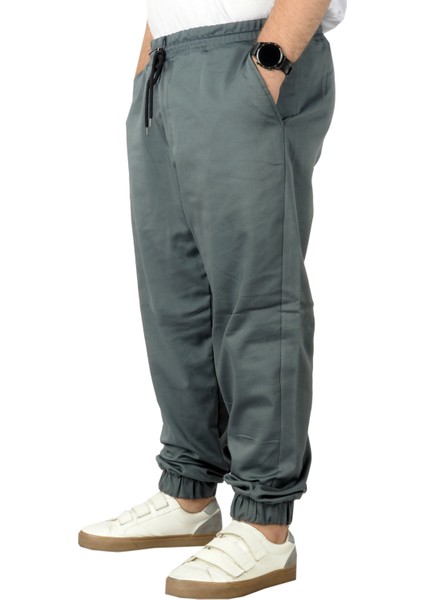 Mode Xl Büyük Beden Erkek Keten Jogger Bahar 21911B Antrasit modelleri