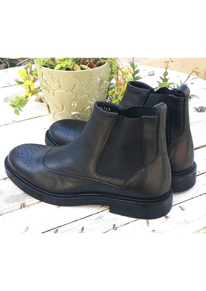 Marcomen 16163 Erkek Deri Klasik Chelsea Bot indirimleri