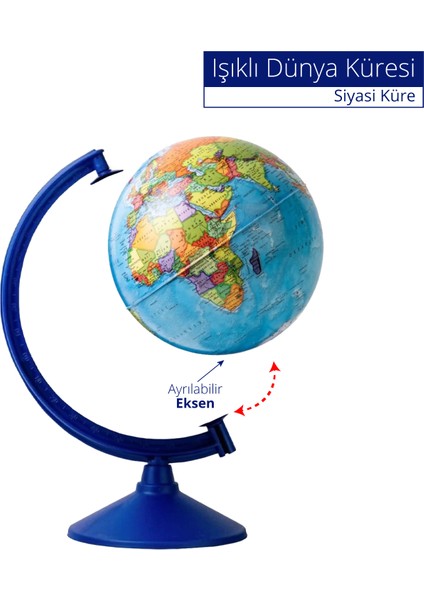 Gürbüz Eco 47403 Işıklı Siyasi Dünya Küresi 30 cm indirimleri