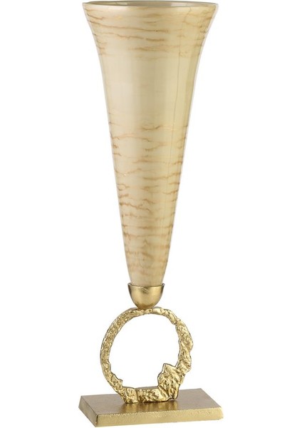 Taupe Çiçeklik Vazo Gold 18*18*55 cm AK.IX0170