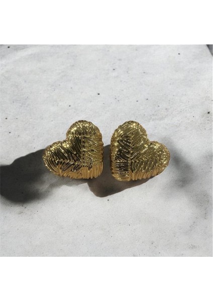 Lotusdesign Kalp Vintage Gold Küpe