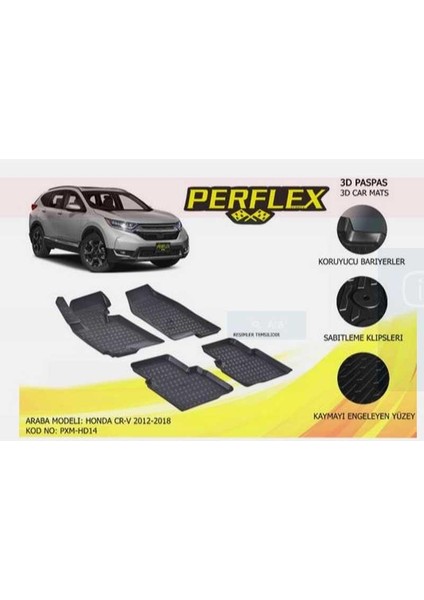Paspas 3D Havuzlu Cr-V 2012-2018