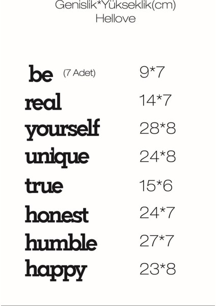 Duvar Dekoru Be Real Be Yourself Ahşap Mdf Dekoratif Obje