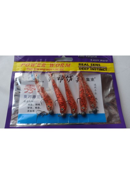 5 Adet Yumuşak Cazibesi Shad Kuyruk 70MM Kanca ile Balık Yapay Silikon Balık Çatalı Kuyruk Yayın Balığı Yem Olta Takımı Çok Renkli 2.1g indirimleri