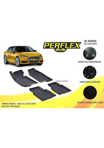 Paspas 3D Havuzlu Audi A1 2010-2018