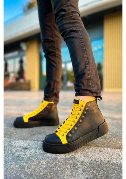 CH167 Gst Blazer Erkek Bot Sıyah - Sarı
