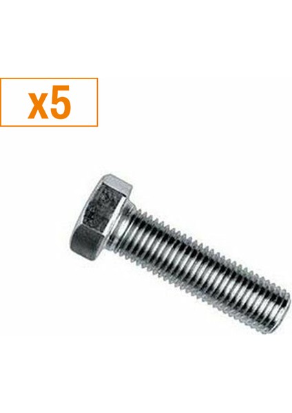M12*65 Altı Köşe Civata Kaplı 8,8 (5 Adet)