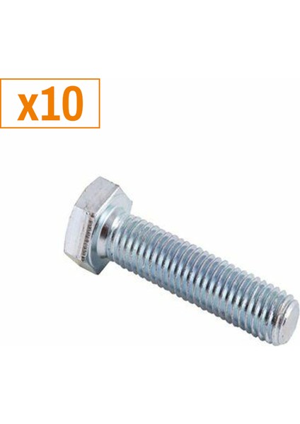 M12*45 Altı Köşe Civata Kaplı 8,8 (10 Adet)
