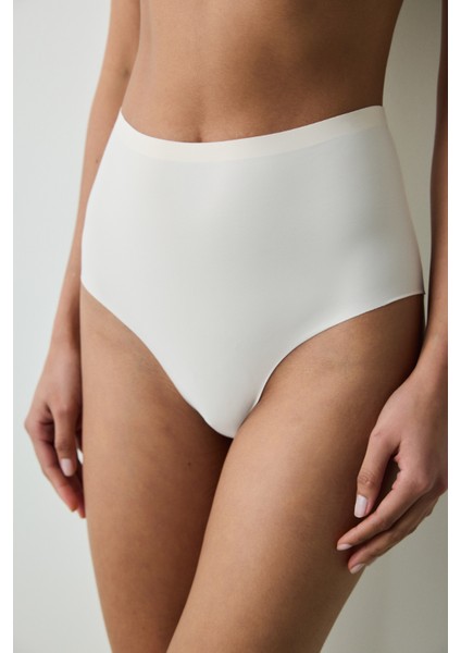 Invisible Laser Cut Highwaist Slip Krem Külot