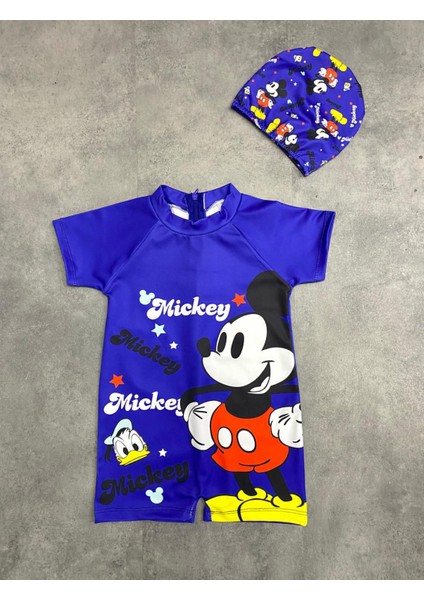 Erkek Çocuk Mickey Mause Baskılı Mayo Bone Takım