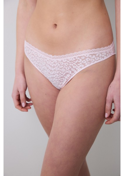 Easy Lace V Shape Slip Pembe Külot