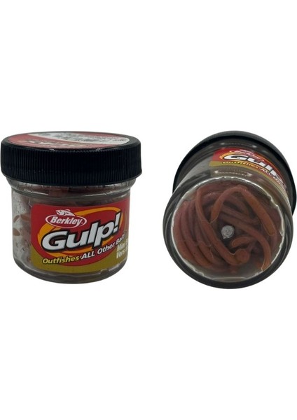 Gulp Mini Earthworms Sahte Kurt Natural Brown 3cm