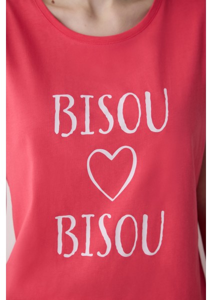 Pamuklu Bisou Pamuklupantolon Pijama Takımı - Loves Paris Koleksiyonu
