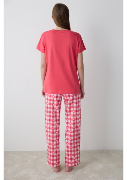 Pamuklu Bisou Pamuklupantolon Pijama Takımı - Loves Paris Koleksiyonu