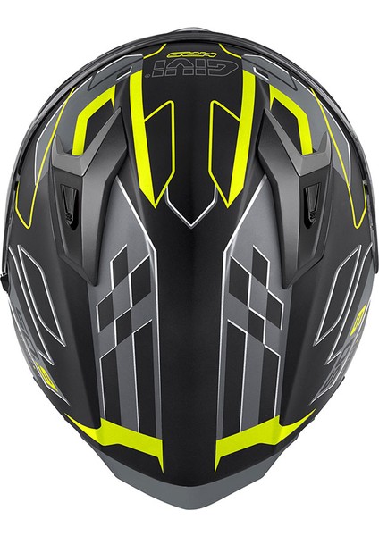 Gıvı 50.9 Assault Mat Siyah-Gri-Neon Sarı Kask