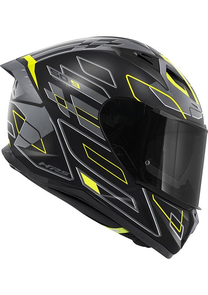 Gıvı 50.9 Assault Mat Siyah-Gri-Neon Sarı Kask