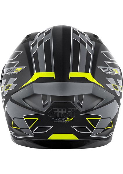 Gıvı 50.9 Assault Mat Siyah-Gri-Neon Sarı Kask