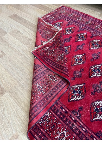 124X167 cm Canlı Kırmızı Vintage Halı, El Yapımı Antik Halı, Harika Dekoratif Kilim, Yün Afgan Halısı indirimleri
