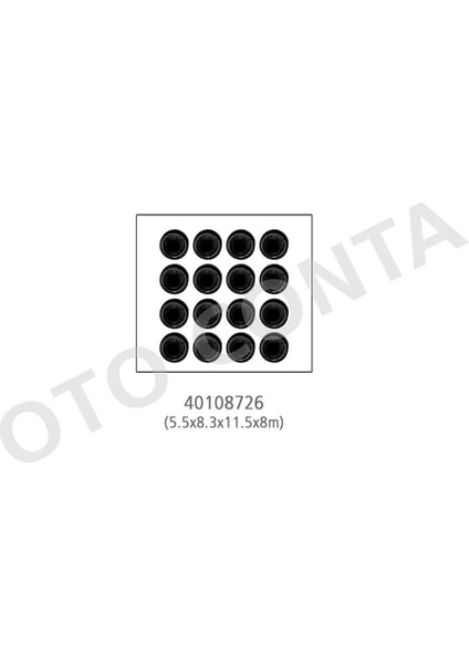 Subap Lastiği 16 Adet Clıo Iıı-Twng-Modus 05 Logan Sandero 12 1.2 16V D4F 5.5X8.3X11.5X8MM