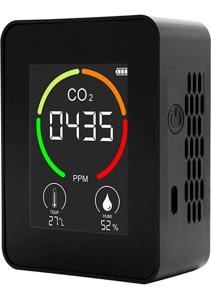 Co2 Dedektörü Taşınabilir 400-6000PPM Ev Ofis Hava Kalitesi Ölçüm Cihazı Şarjlı
