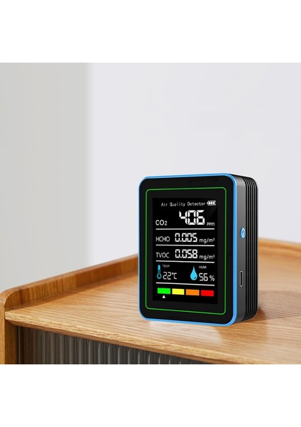 5'li Co2,hcho,tvoc,sıcaklık,nem Dedektör Taşınabilir Ev Ofis Hava Kalitesi Ölçüm Cihazı modelleri