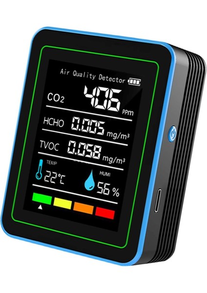 5'li Co2,hcho,tvoc,sıcaklık,nem Dedektör Taşınabilir Ev Ofis Hava Kalitesi Ölçüm Cihazı fırsatları
