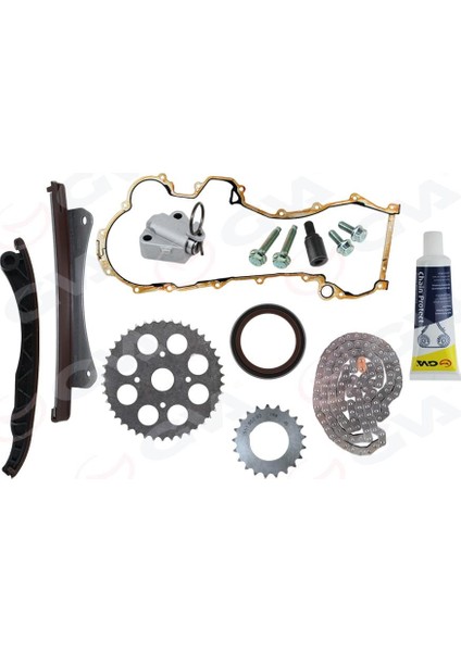 Eksantrik Zincir Seti Full Contalı Keçe Vida Astra H-Corsa C-D-Combo-C-D-Astra J-Merıva-Albea- DOBLO-EGEA-PUNTO-500- 1.3 Jtd-1.3 Cdtı E4-E5-E6 Gergi Kiti