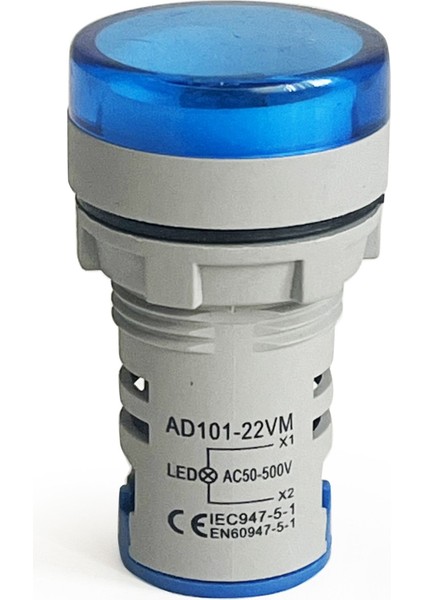 Mini Dijital Voltmetre 22mm Ac 60-500V LED Mavi Işık fiyatları
