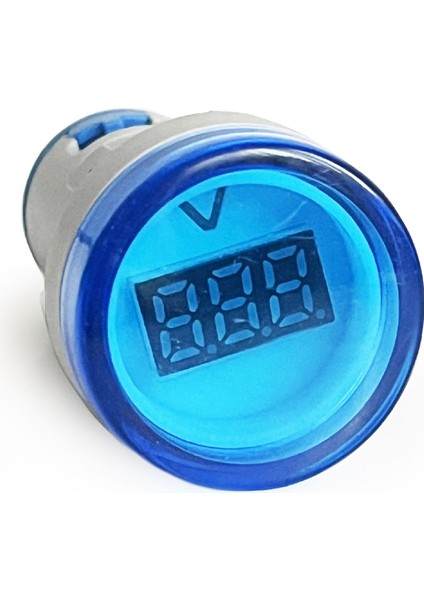 Mini Dijital Voltmetre 22mm Ac 60-500V LED Mavi Işık modelleri