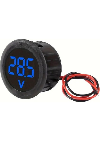 Dijital Voltmetre DC4-100V Mavi Araç Karavan Motorsiklet Yat Tekne